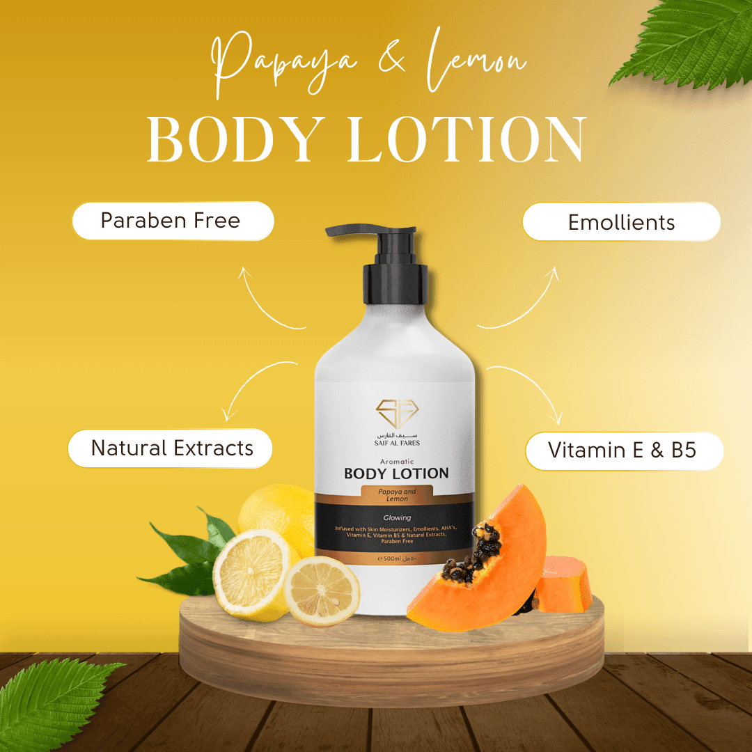 AROMATIC BODY LOTION PAPAYA AMD LEMON 500ML Saif-Al-Fares