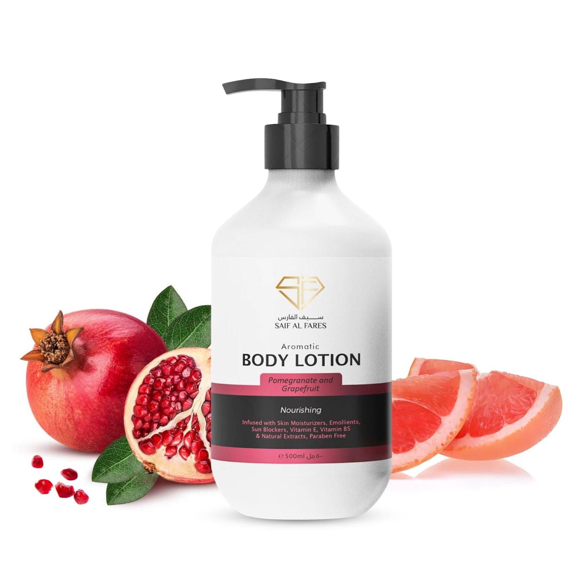 AROMATIC BODY LOTION POMEGRANTE AND GRAPEFUIIT 500ML Saif-Al-Fares