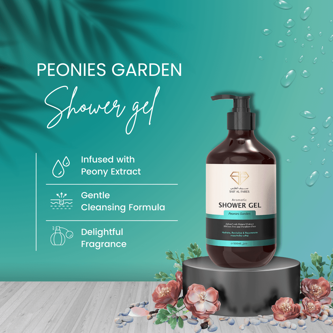 AROMATIC SHOWER GEL PEONIES GARDEN 500ML Saif-Al-Fares