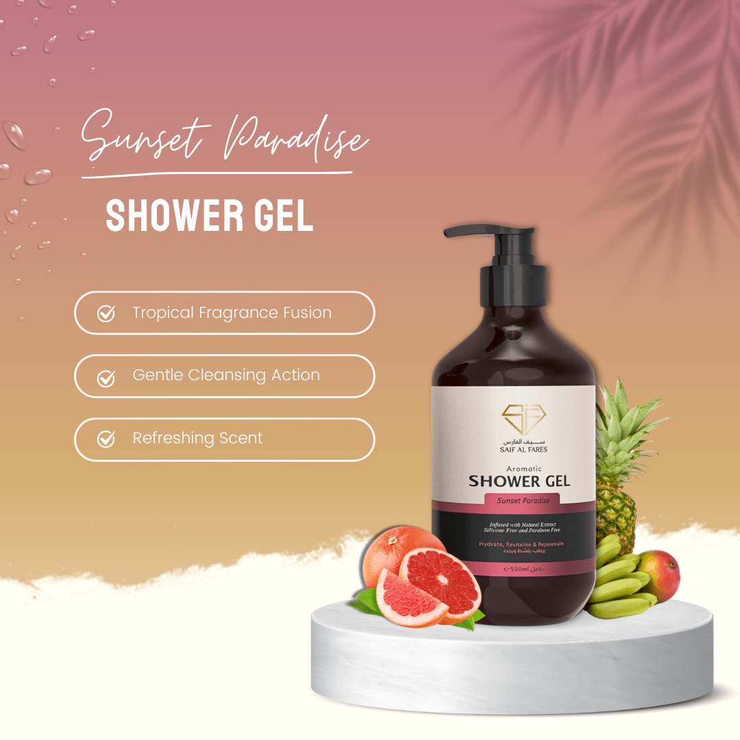 AROMATIC SHOWER GEL SUNSET PARADISE 500ML Saif-Al-Fares